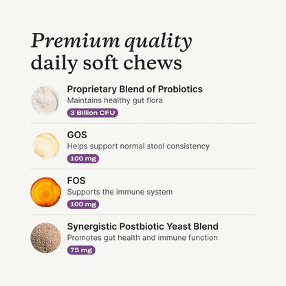 Petlab Co. Probiotics for Dogs Soft Chews for Seasonal Allergies, Gut, and Digestive Health. Vet-Reviewed, Premium-Quality Ingredients - Supplements