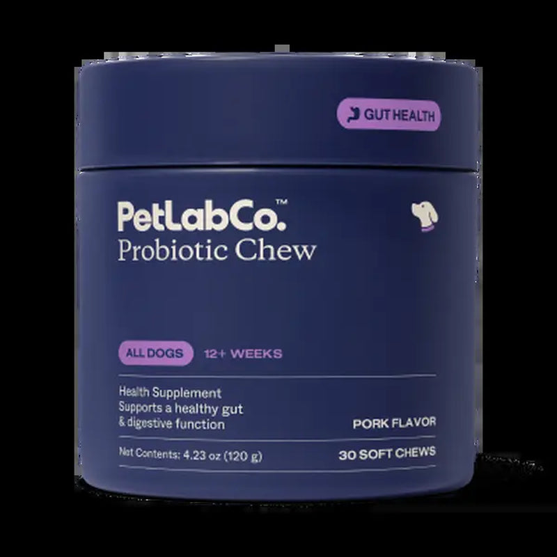 Petlab Co. Probiotics for Dogs Soft Chews for Seasonal Allergies, Gut, and Digestive Health. Vet-Reviewed, Premium-Quality Ingredients - Supplements