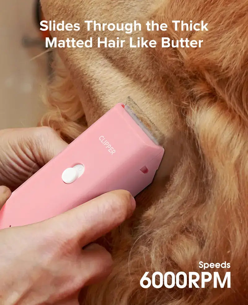 [Summe Sale Deal]Pet Clippers for Dog Hair Grooming Low Noise, Rechargeable Cordless Cat Shaver with Ceramic Blade,Portable Pet Hair Trimmer for Matted & Long Hair-Back to School