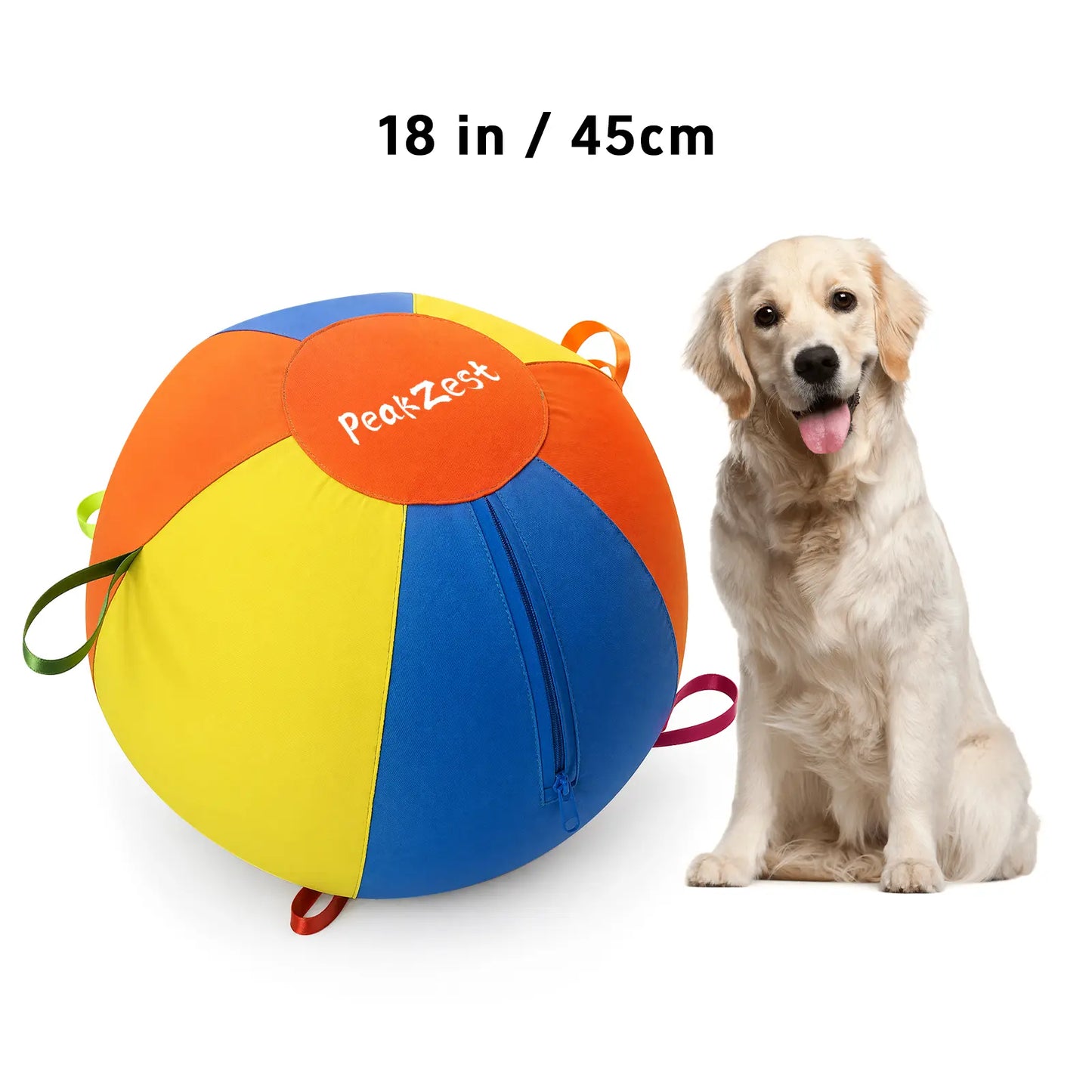 Interactive Herding Ball for Dogs, Bite Resistant Inflatable Dog Ball Set with Cover and Pump, Outdoor Exercise Toy Gift