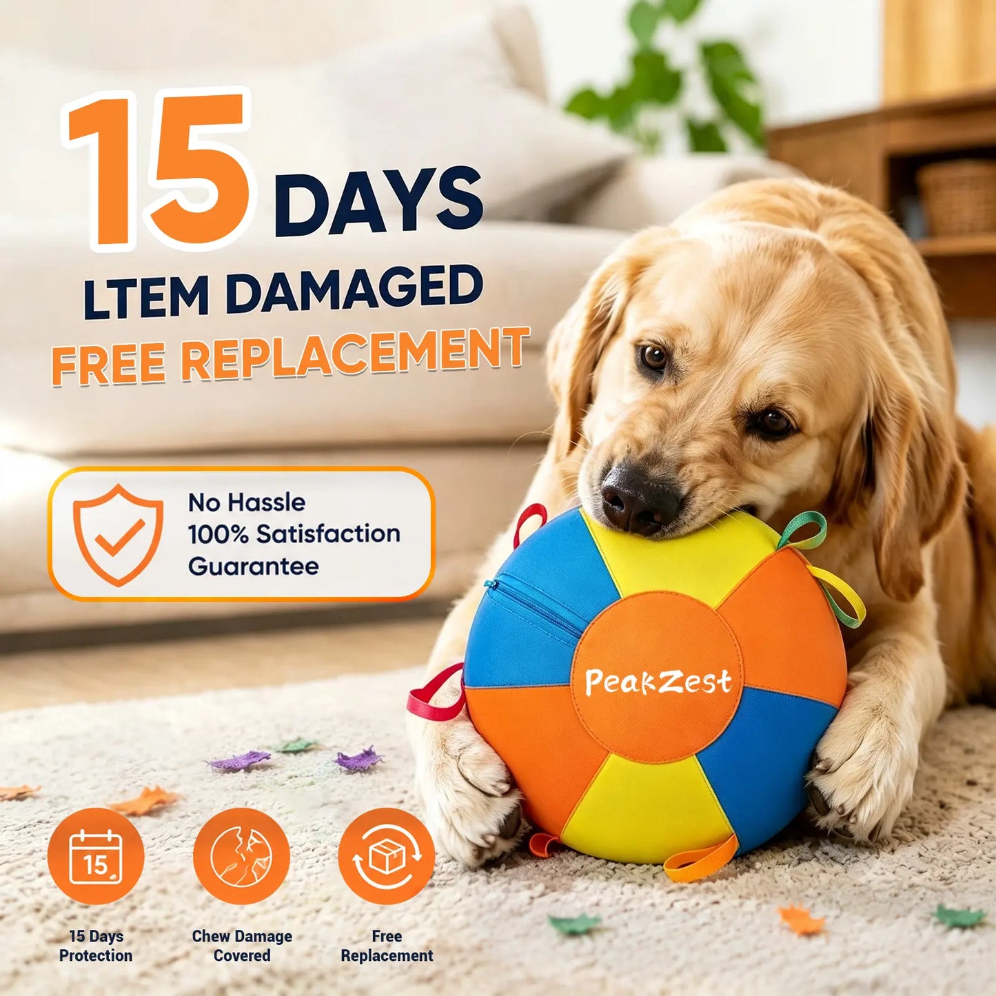 Interactive Herding Ball for Dogs, Bite Resistant Inflatable Dog Ball Set with Cover and Pump, Outdoor Exercise Toy Gift